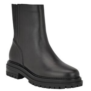 Calvin Klein Women's Greg Round Toe Casual Lug Sole Booties Black Size 9 1/2